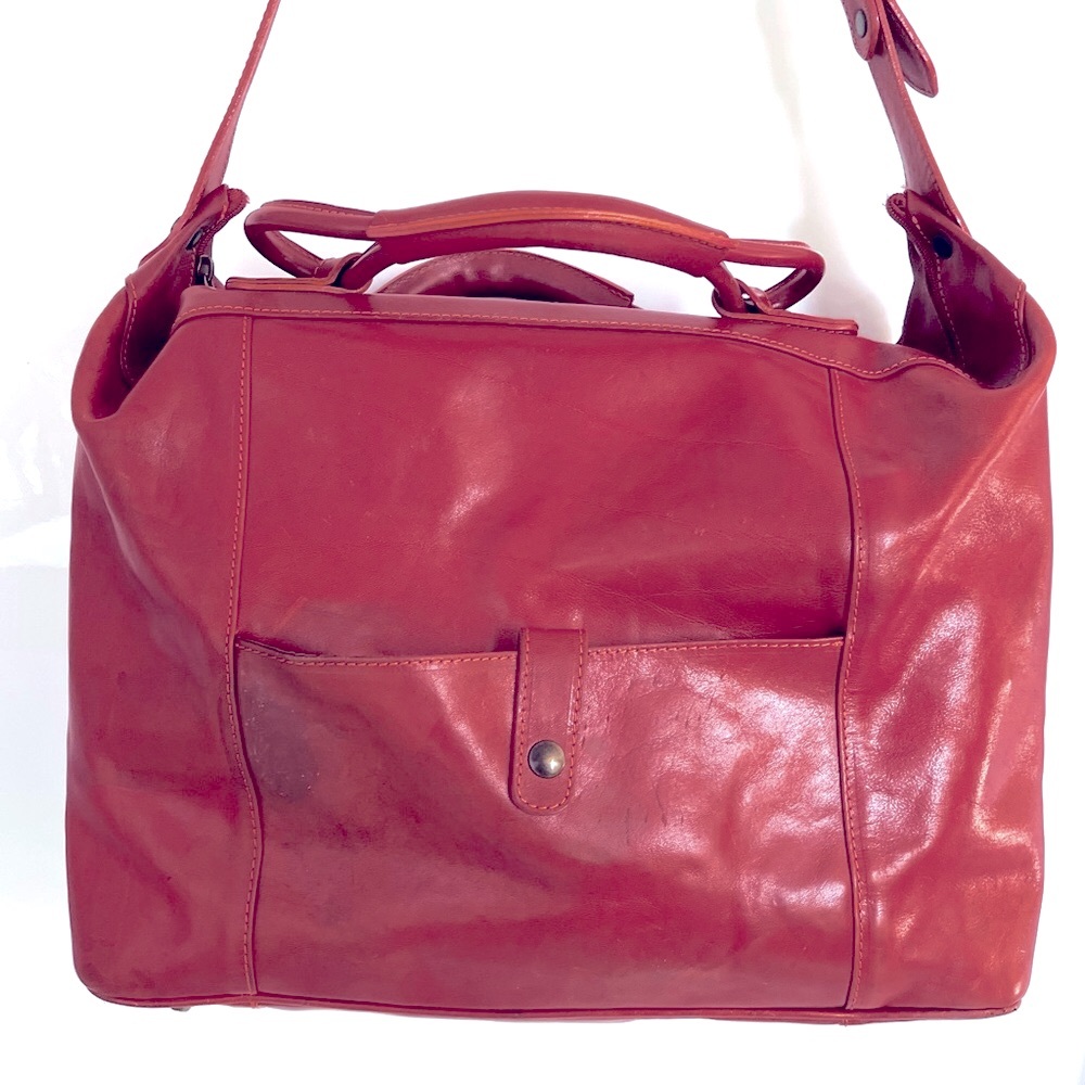 Valentina Leather Travel Bag  Overnight - Italy
